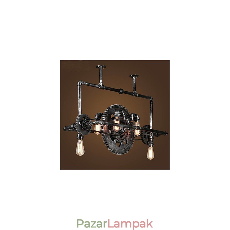 Vascsöves csillár ipari szélhajtómű függőlámpa