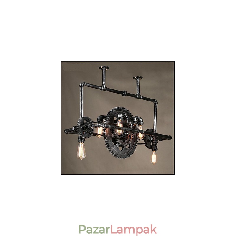 Vascsöves csillár ipari szélhajtómű függőlámpa