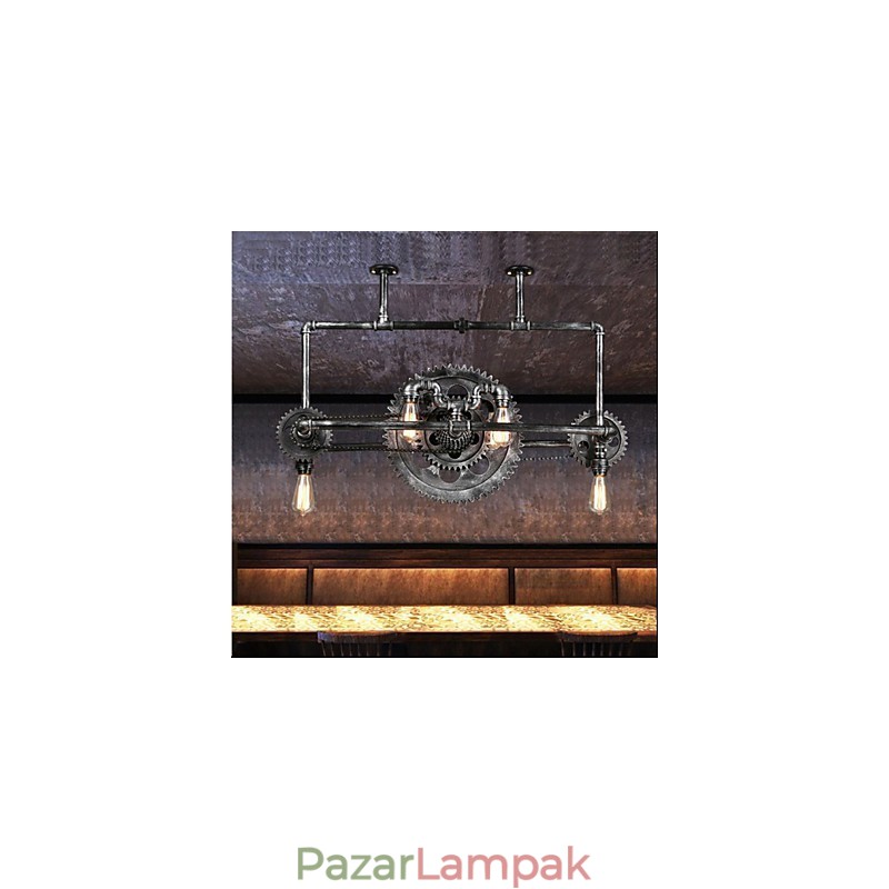 Vascsöves csillár ipari szélhajtómű függőlámpa