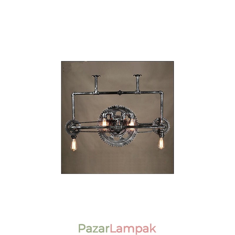 Vascsöves csillár ipari szélhajtómű függőlámpa