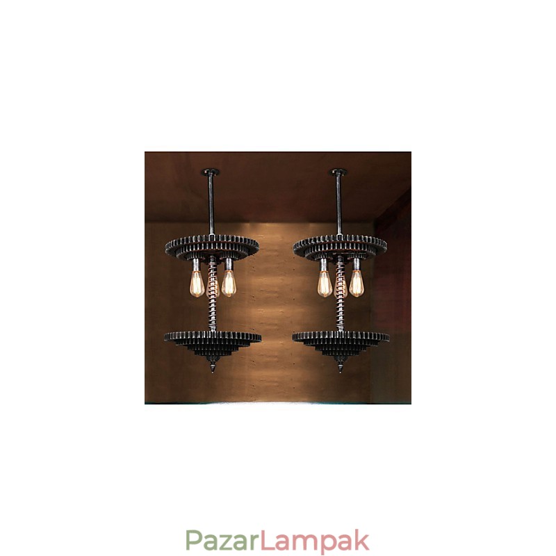 Vintage Lron csillár csillár kreatív mechanikus felszerelés