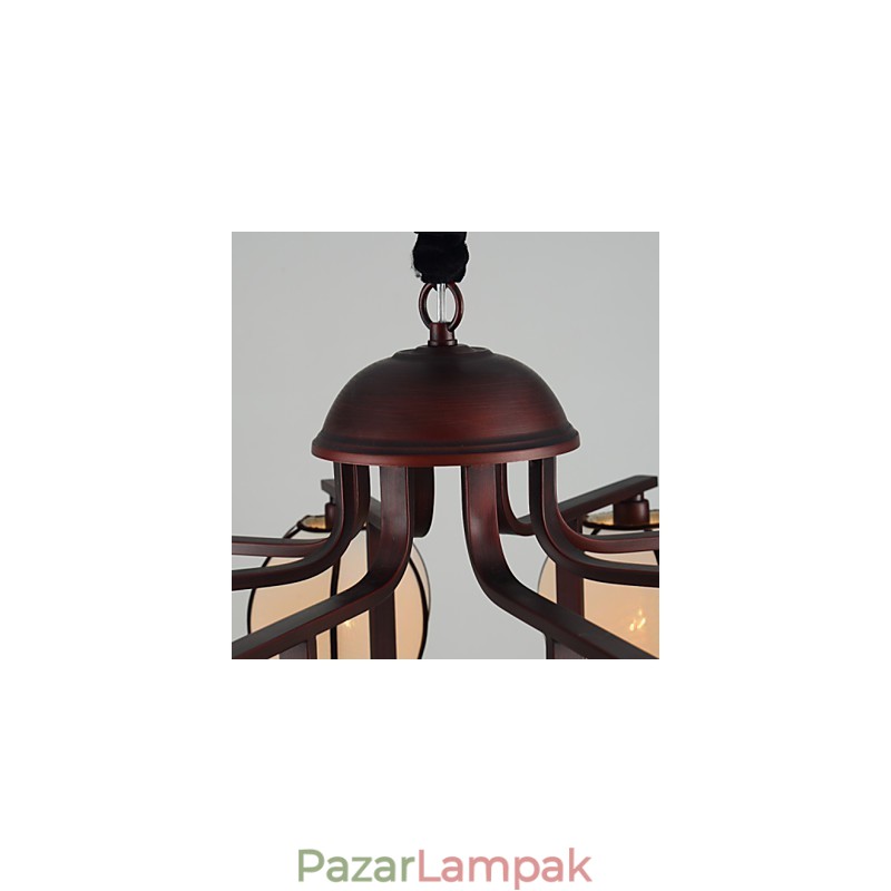 Rusztikus Lodge Vintage mini stílusú galvanizált fém csillár