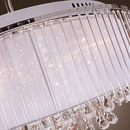 Modern, modern dobkristály, galvanizált függőlámpa