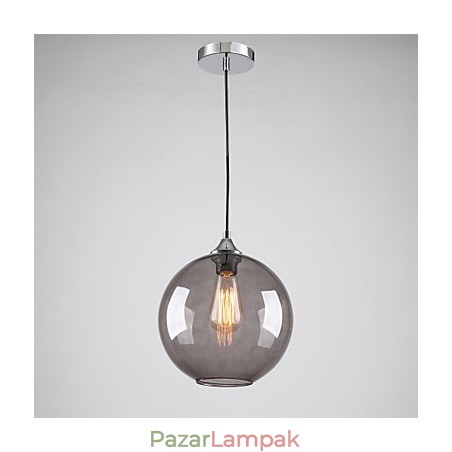 Modern üveg függőlámpa kerek, füstszürke buborékos kivitelben Modern üveg függőlámpa kerek, füstszürke buborékos kivitelben