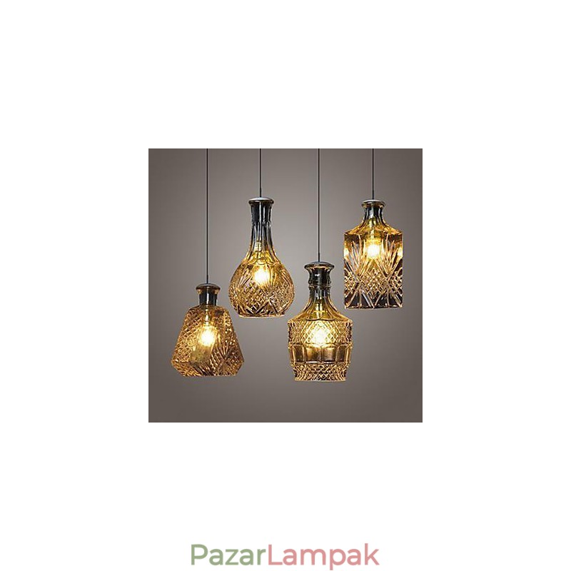 Crystal Glass Lamp 4Lights Shade Minimalista palacklámpák