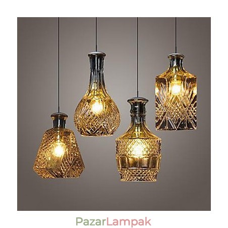 Crystal Glass Lamp 4Lights Shade Minimalista palacklámpák Crystal Glass Lamp 4Lights Shade Minimalista palacklámpák