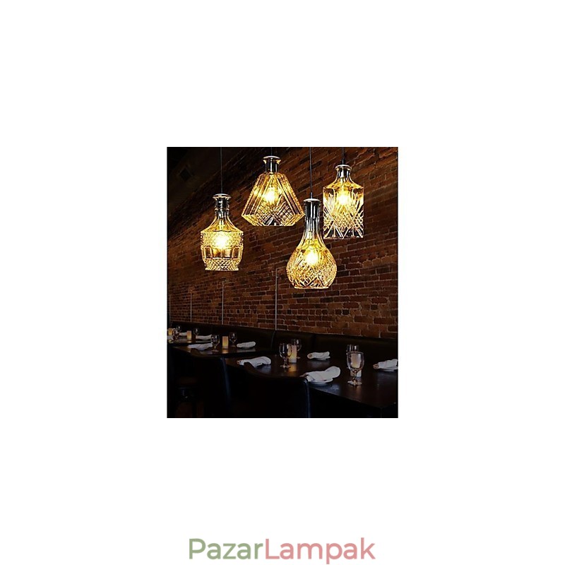 Crystal Glass Lamp 4Lights Shade Minimalista palacklámpák