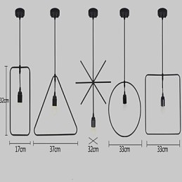 Egyedi amerikai retro 5 fej alakú vas műcsillár