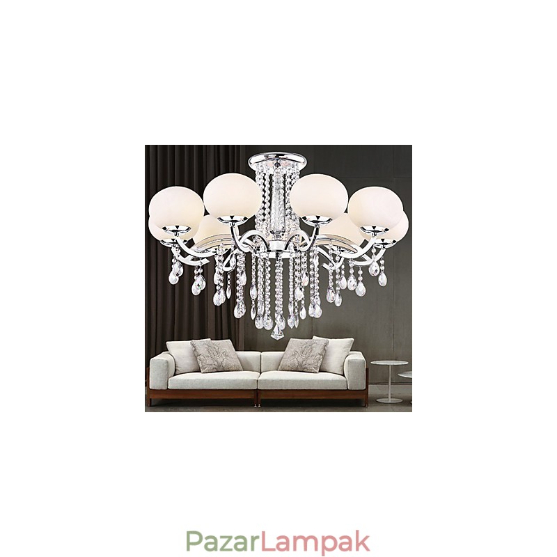Csillár kristály luxus modern nappali 9 lámpa