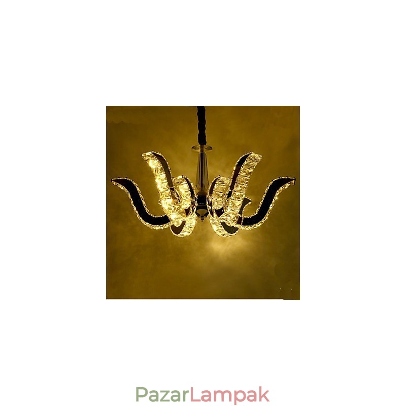 Kristály lámpa Modern luxus gyertya kristály függőlámpa