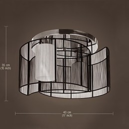 Mennyezeti lámpa Modern design 2 lámpa fekete