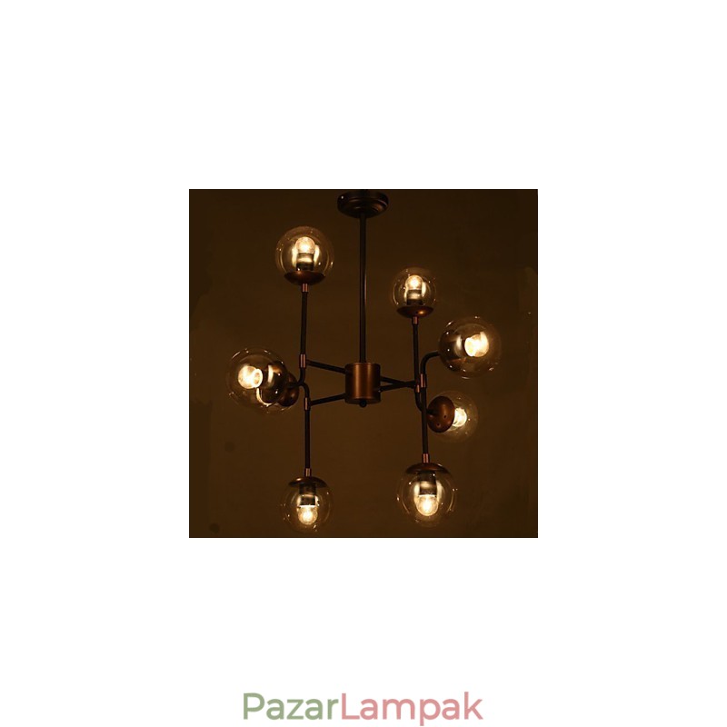 Művészi üveg gömb alakú babszárú csillár