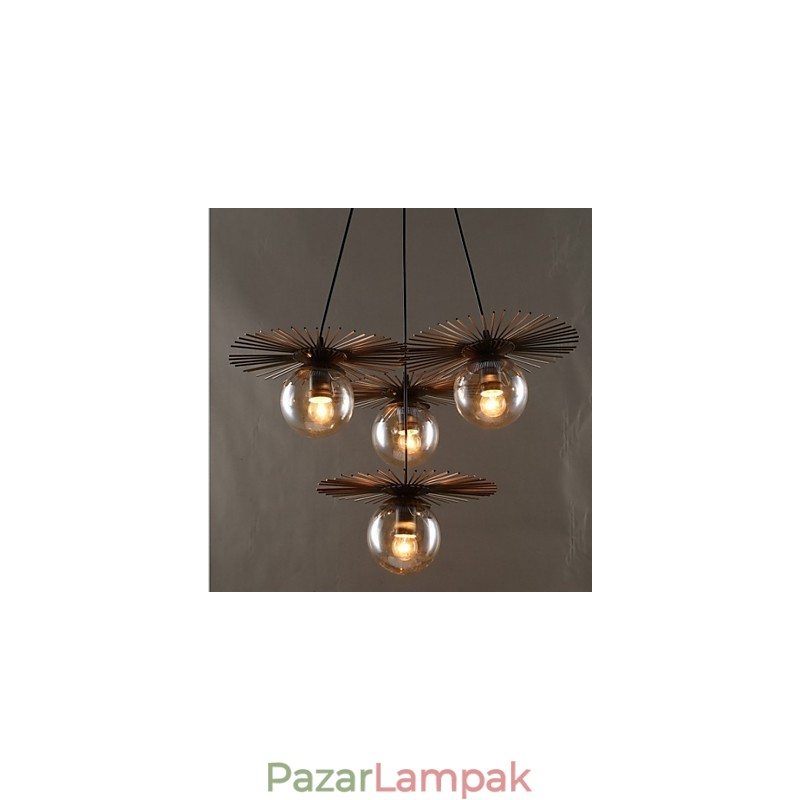 Művészi üveg gömb alakú babszárú csillár