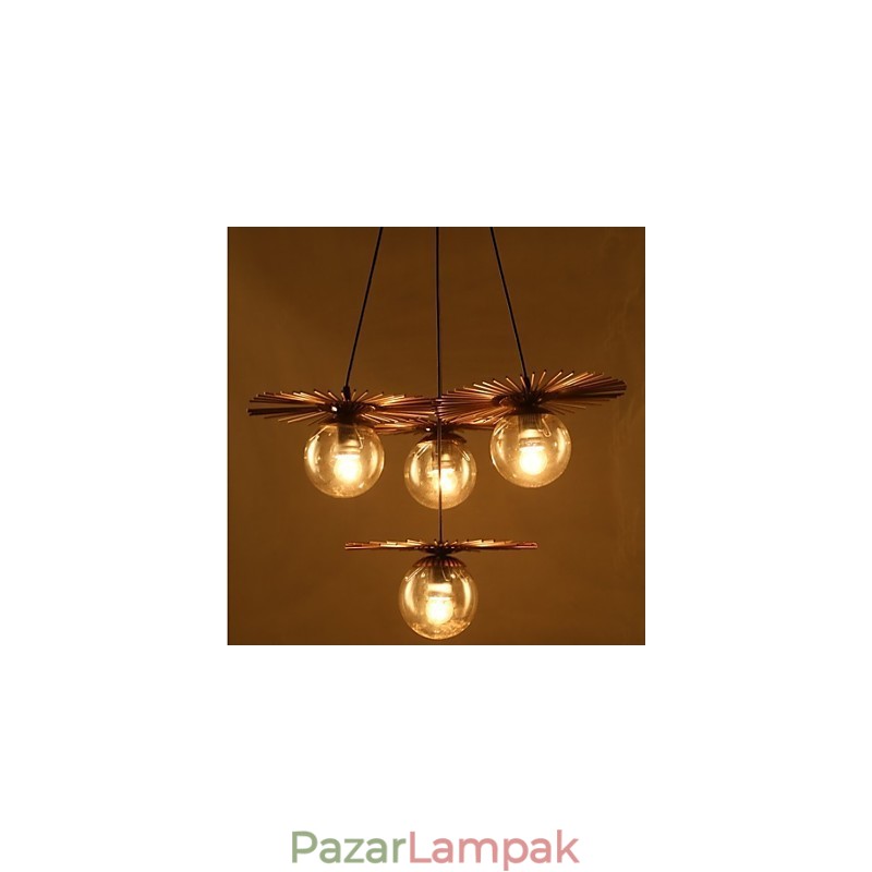 Művészi üveg gömb alakú babszárú csillár