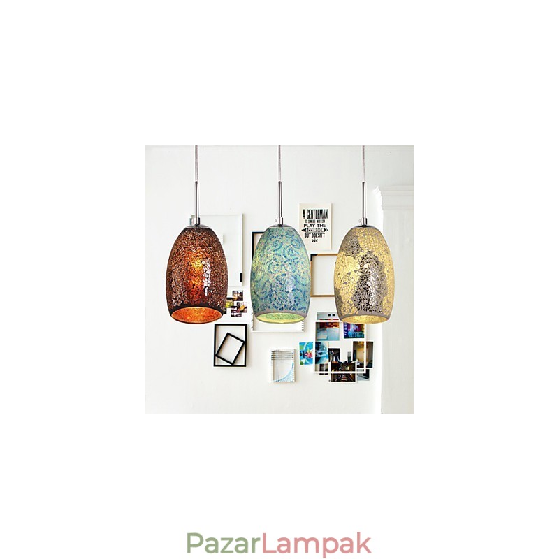 Hagyományos klasszikus vintage festésű fém függőlámpa
