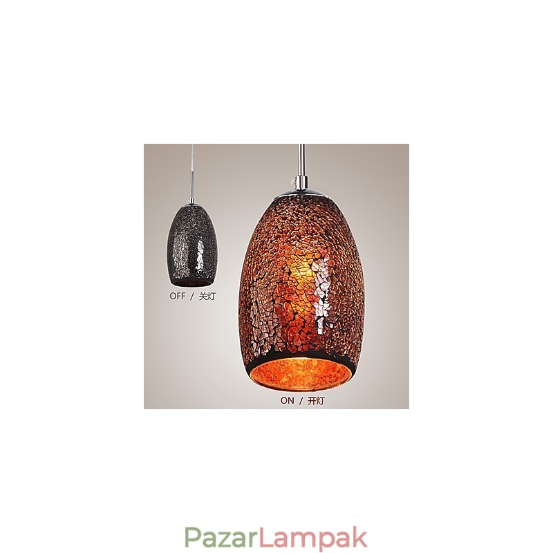 Hagyományos klasszikus vintage festésű fém függőlámpa