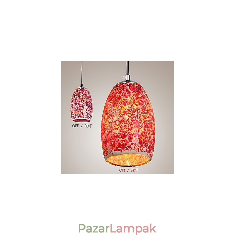 Hagyományos klasszikus vintage festésű fém függőlámpa