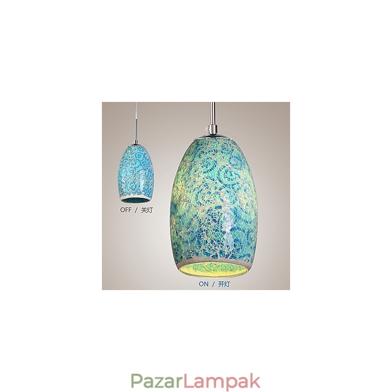 Hagyományos klasszikus vintage festésű fém függőlámpa