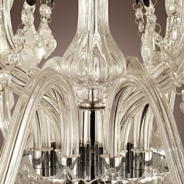Rusztikus Lodge Crystal galvanizált üvegcsillár
