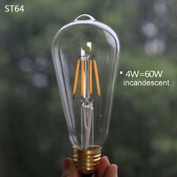 Függesztett lámpák Vintage 3 Lights ST64 izzók fel és le rendszerrel