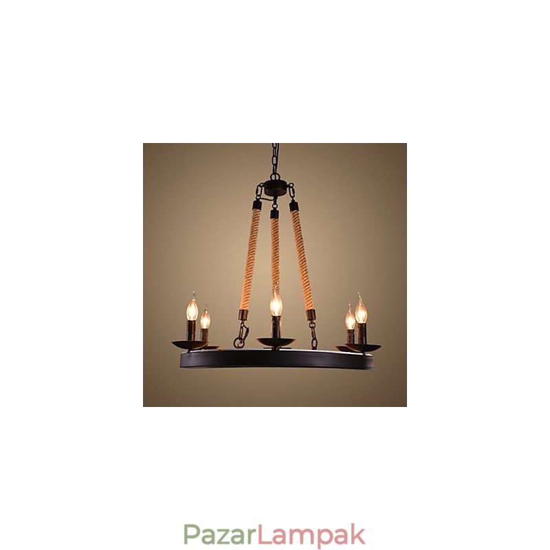 Az Iron Rope Chandelier Cafe Chandelier