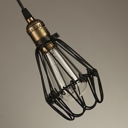 Függesztett lámpák Vintage amerikai country stílusú, ősi módszereket helyreállító kovácsoltvas kis kalitkás csepplámpa
