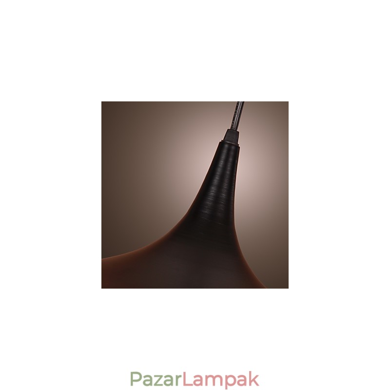 Modern alumínium függőlámpa fekete árnyalattal