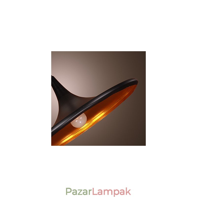 Modern alumínium függőlámpa fekete árnyalattal