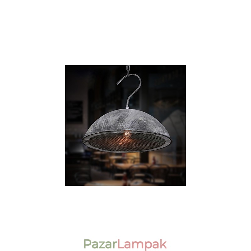 Lámpaernyő fekete kovácsoltvas csillár ipari raktári kávézó fedél ernyő csillár