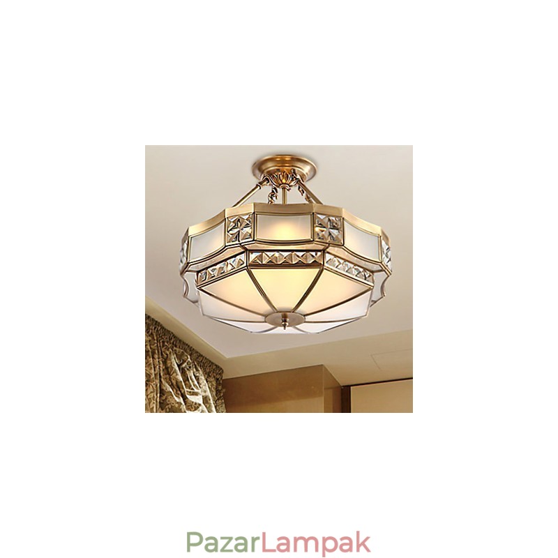 Hagyományos klasszikus rusztikus Lodge sárgaréz fém függőlámpa