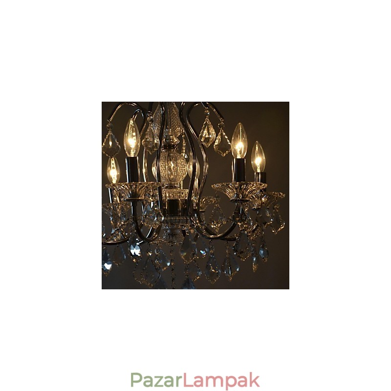 Hagyományos klasszikus kristály króm fém csillár