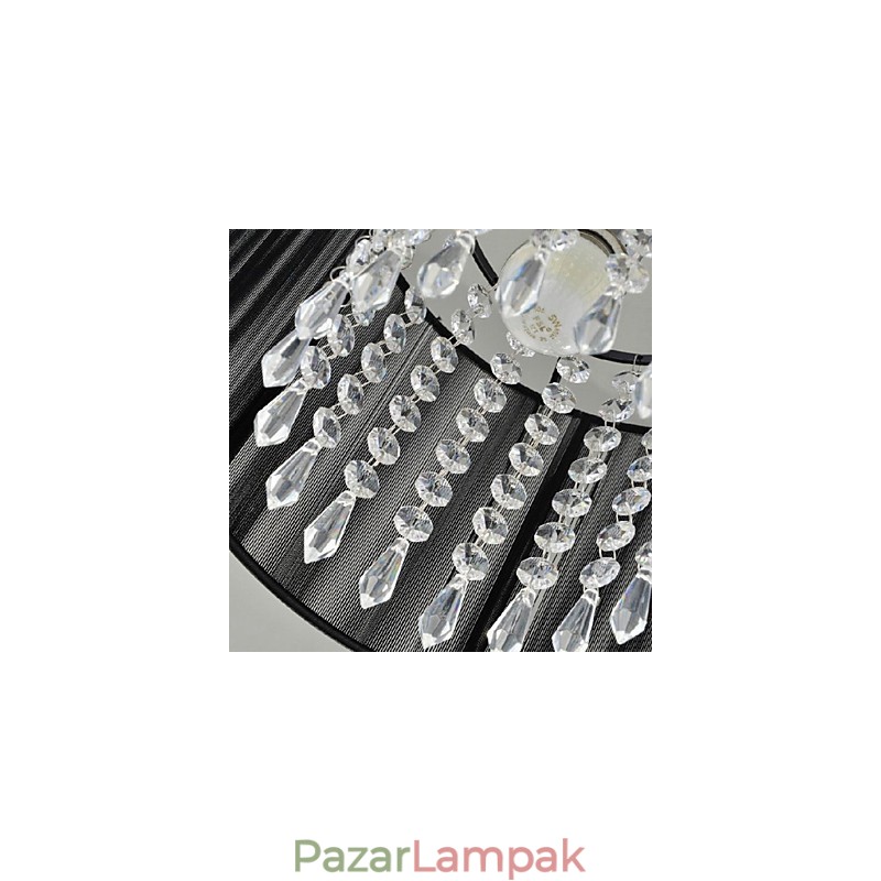 Modern, modern kristály króm fém függőlámpa