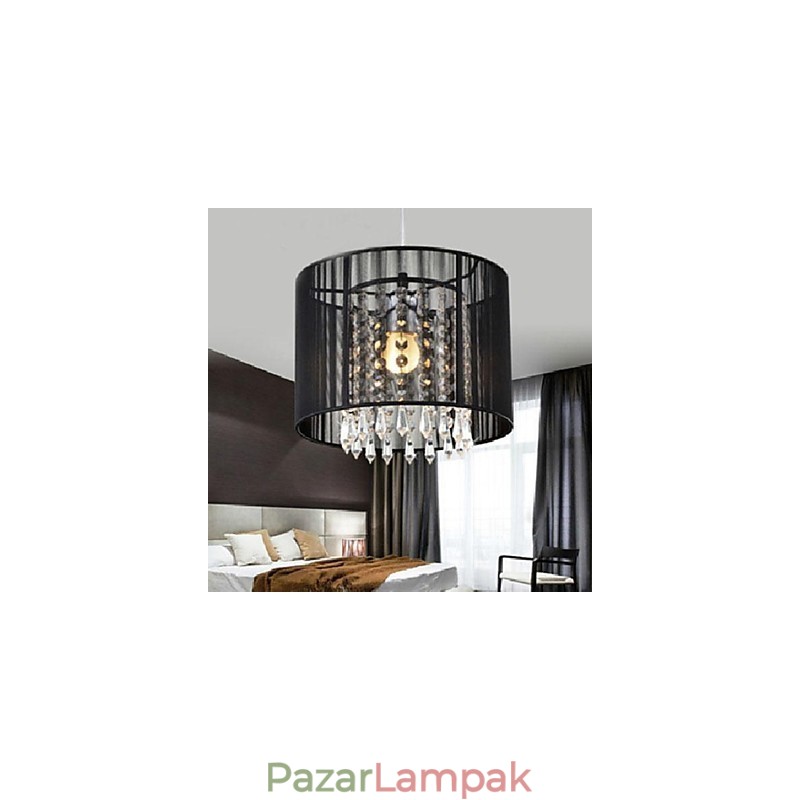 Modern, modern kristály króm fém függőlámpa