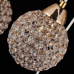 Modern kortárs Globe kristályból galvanizált fém függőlámpa