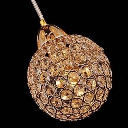 Modern kortárs Globe kristályból galvanizált fém függőlámpa