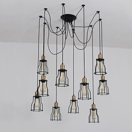 Vintage Edison többszörös állítható barkács mennyezeti lámpa fényfüggő világítás csillár Modern elegáns ipari étkező