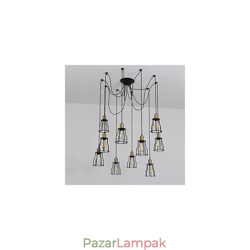 Vintage Edison többszörös állítható barkács mennyezeti lámpa fényfüggő világítás csillár Modern elegáns ipari étkező