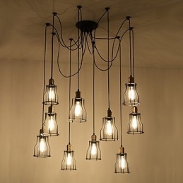 Vintage Edison többszörös állítható barkács mennyezeti lámpa fényfüggő világítás csillár Modern elegáns ipari étkező