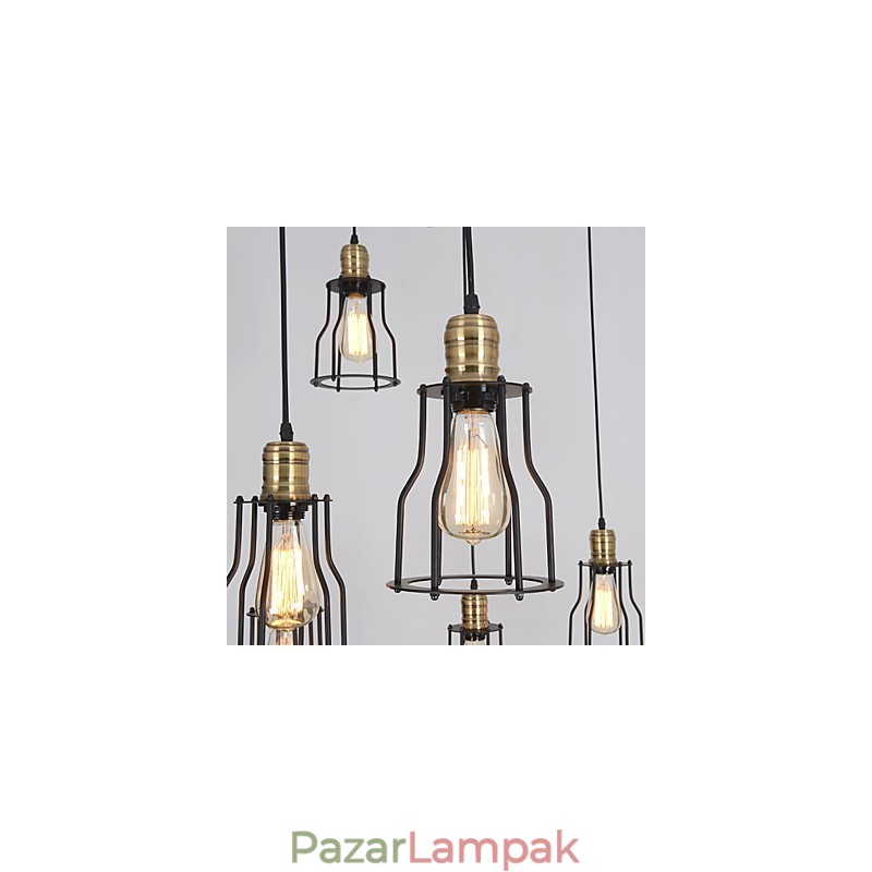 Vintage Edison többszörös állítható barkács mennyezeti lámpa fényfüggő világítás csillár Modern elegáns ipari étkező
