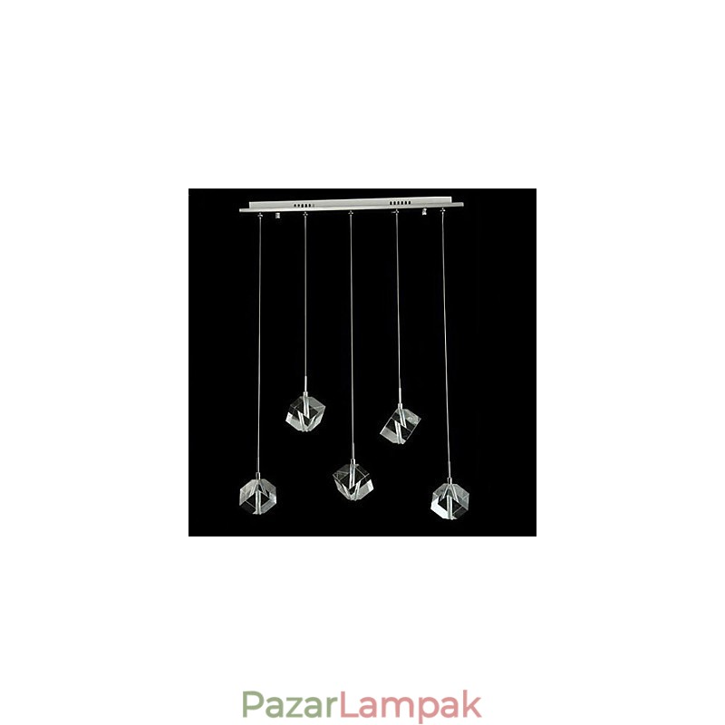 Divat kristály lámpa ötfejű kristály medál