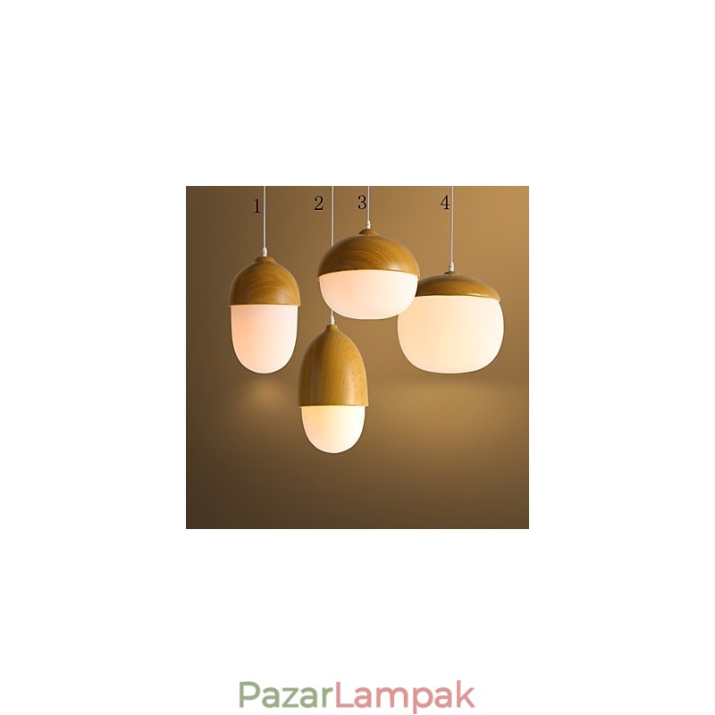 Nordic Contracted Mushroom Creative Nuts egyfejű üvegcsillár lámpa