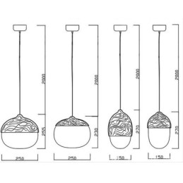 Nordic Contracted Mushroom Creative Nuts egyfejű üvegcsillár lámpa