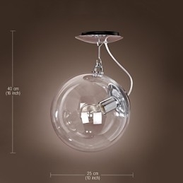 Modern kortárs Globe mini stílusú eloxált függőlámpa