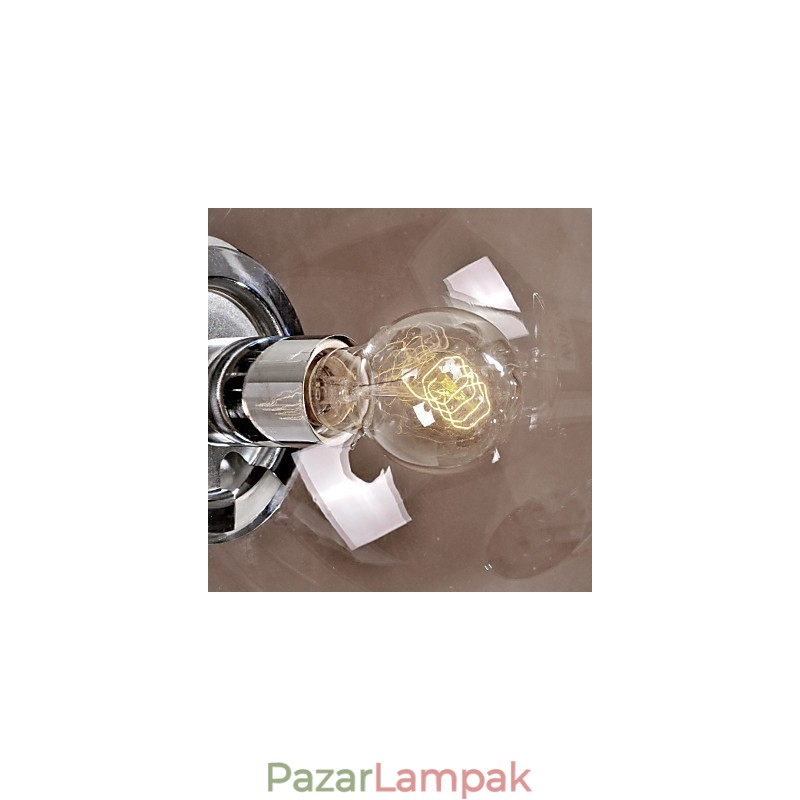 Modern kortárs Globe mini stílusú eloxált függőlámpa