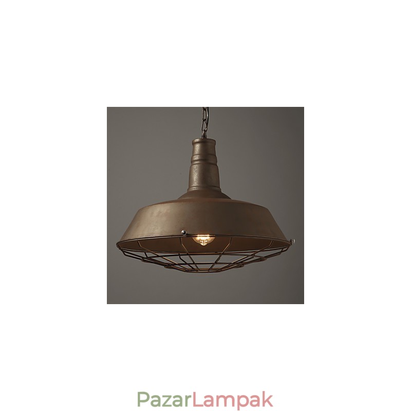 Retro függőlámpa 1 Világos régi fém Materiala Shade Shop