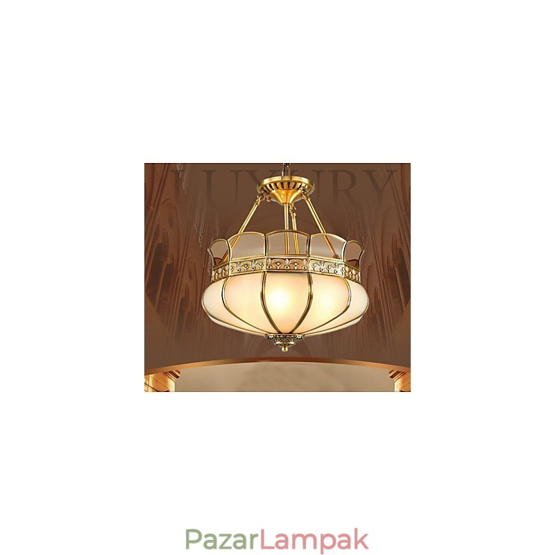 A klasszikus réz félig mennyezeti lámpa Copper Porch