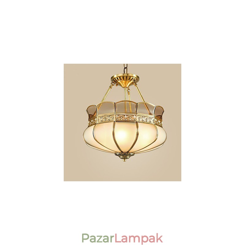 A klasszikus réz félig mennyezeti lámpa Copper Porch