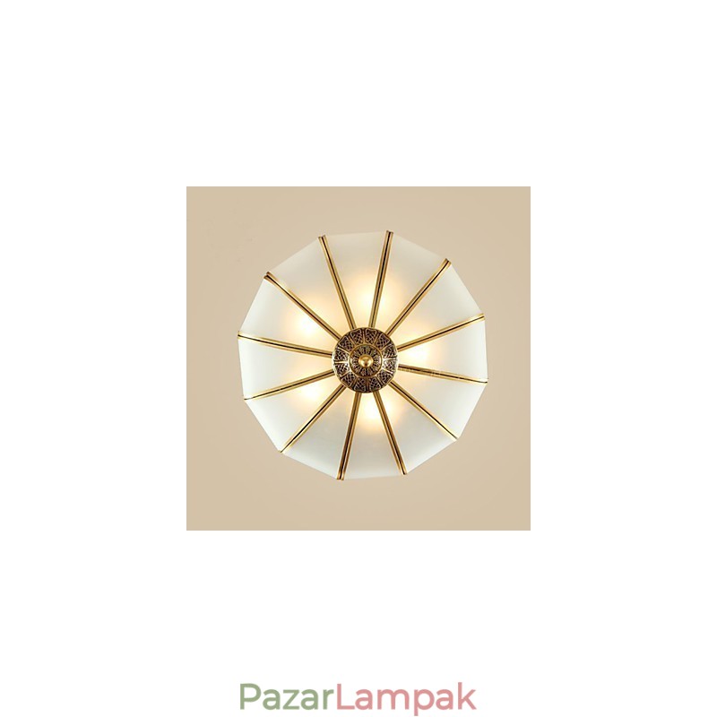 A klasszikus réz félig mennyezeti lámpa Copper Porch