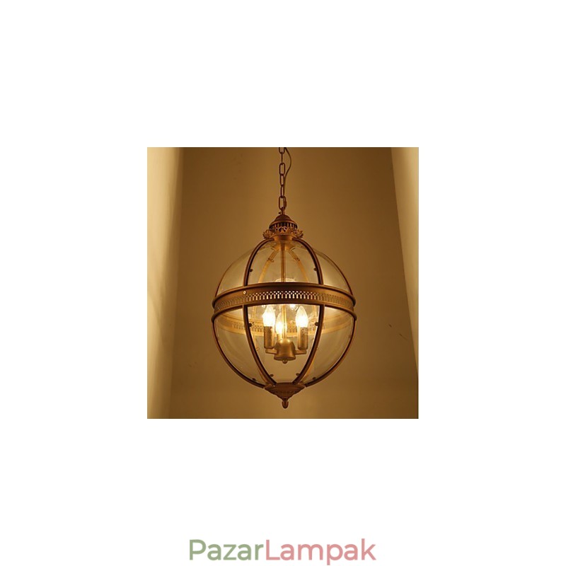 Vas bronz csillár lámpaüveg