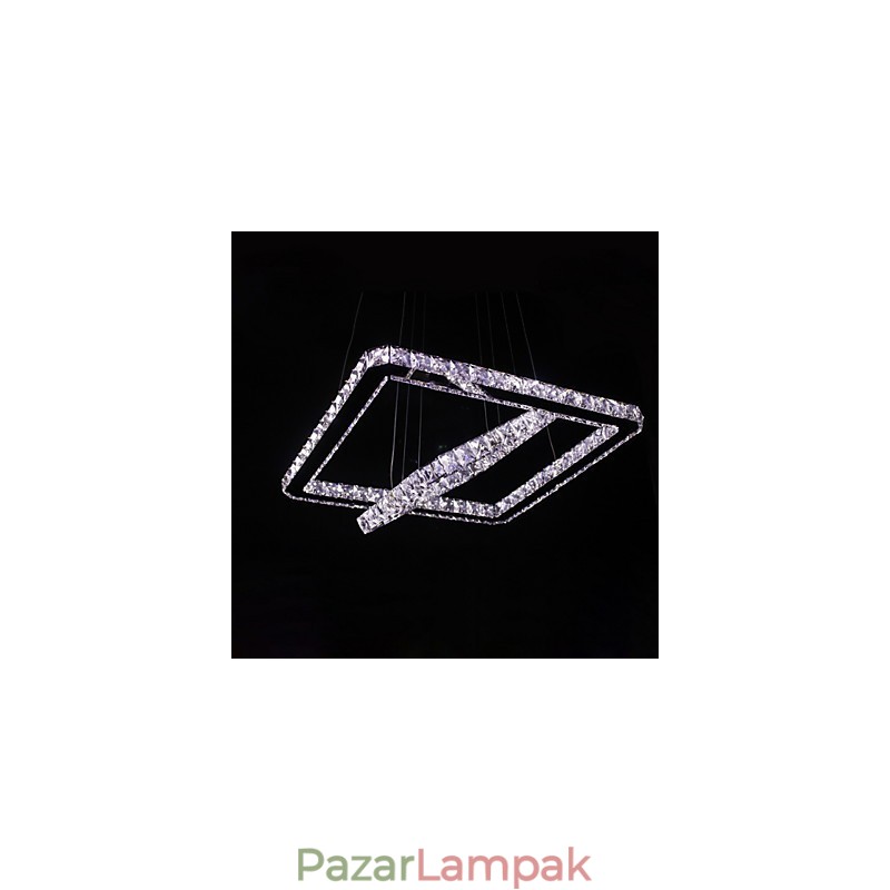 Modern, kortárs kristály fém függőlámpa